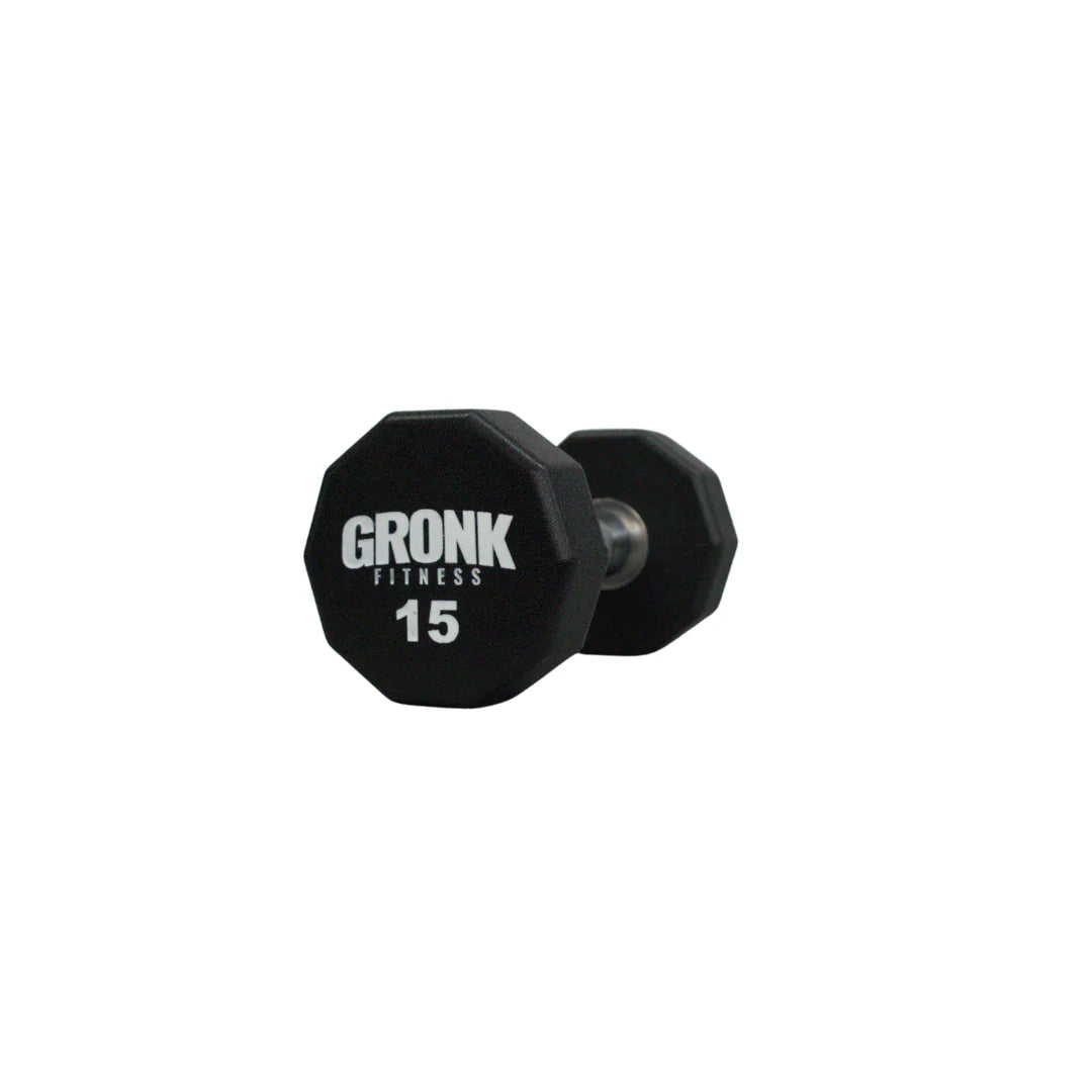 Gronk 10 Sided Urethane Dumbbell 15 lb Gronk Fitness Products Variant(s) - LBWeight 15