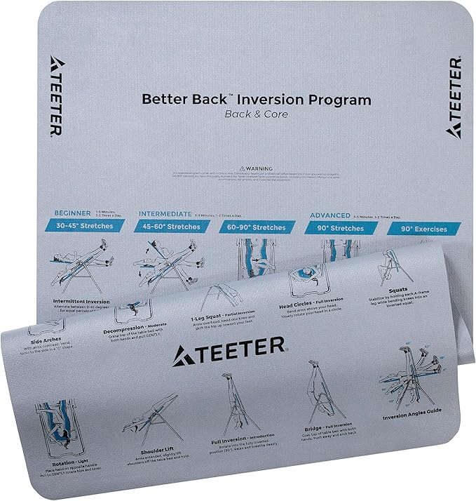 Teeter Better Back Inversion Program Mat G&G Fitness Equipment Mats; padded exercise and aerobic mats 91-3wfJ66gL._AC_SX679