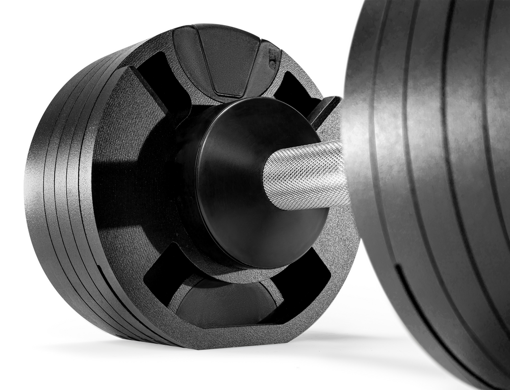 NÜOBELL 50lb Adjustable Dumbbell Set SMRTFT Variant(s) - Color BLACK_50_MBS5011_aa0fe6b2-cfbc-47db-bfed-ac2880956dfb