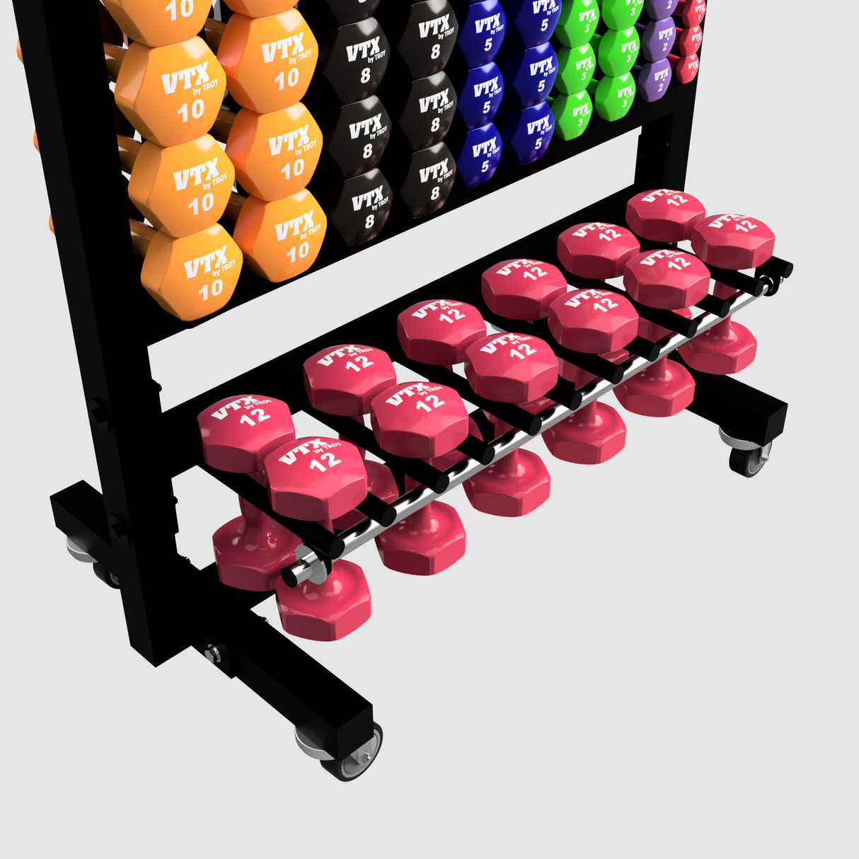 Troy - Lockable Aerobic Accessory Rack - Holds 6 pairs Troy Dumbell racks, power block stand, plate and bar storage, kettlebell racks, ball racks MDR-ACCE_1_2560X2560_1800x1800_b8963a65-3875-43dd-9dd8-5ee6a2ad07a0