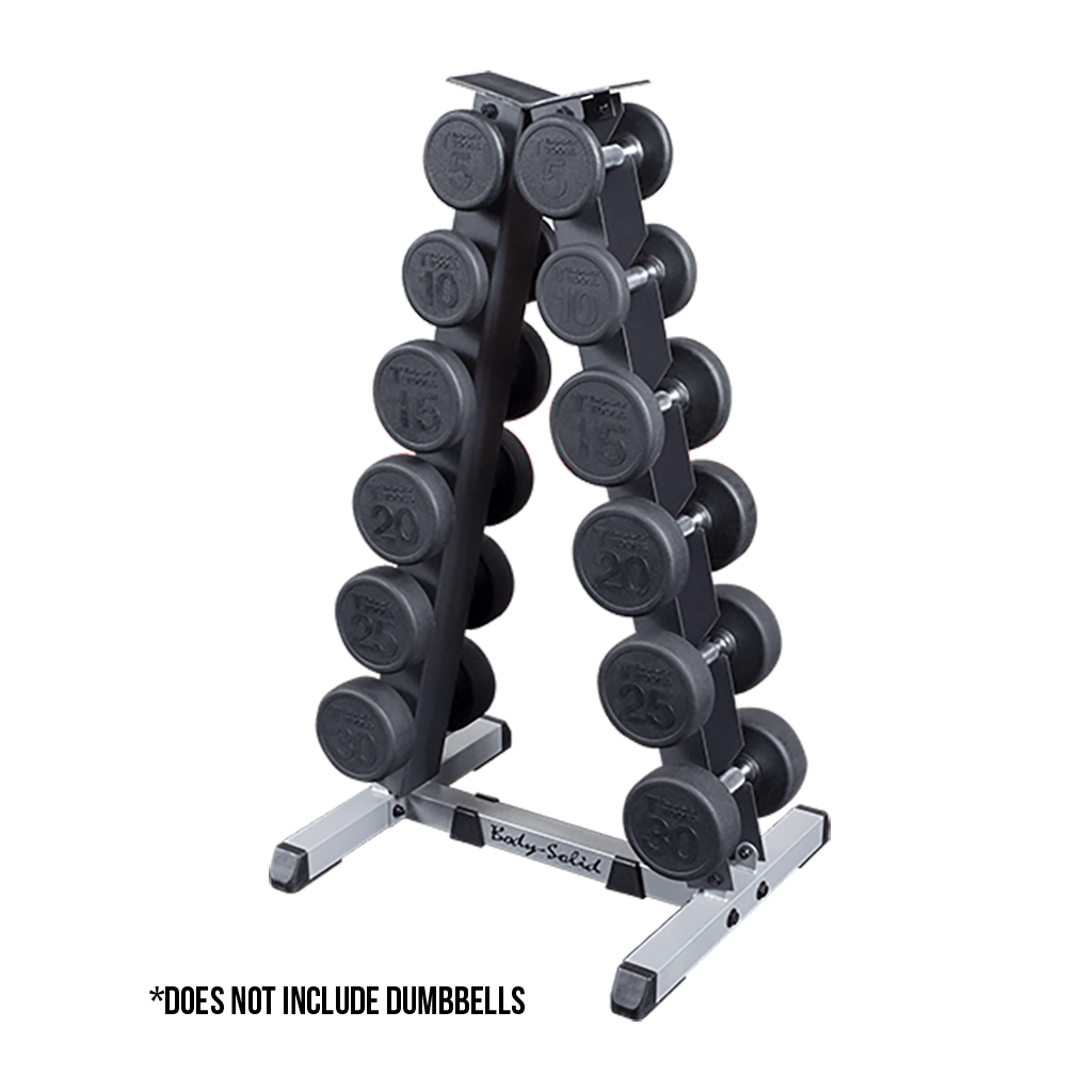 Body Solid GDR44 Vertical Dumbbell Rack - Discontinued Body Solid Dumbell racks, power block stand, plate and bar storage, kettlebell racks, ball racks abac25ea-9c5c-ed11-834a-0af6a9949c45_GDR44_.