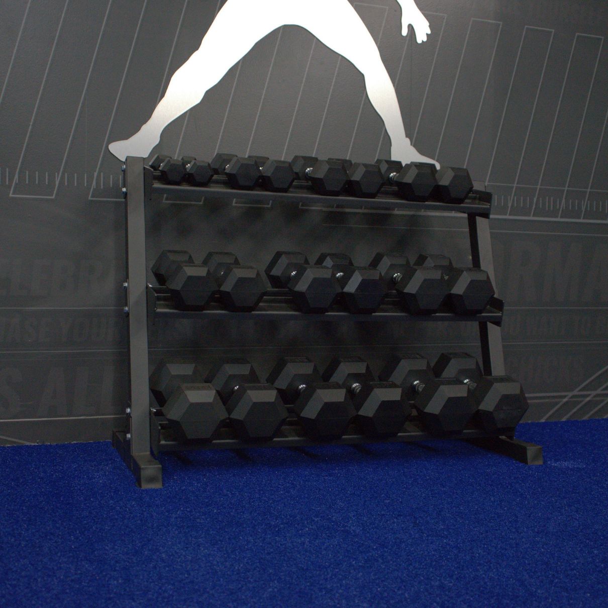 Gronk Fitness 3-Tier Dumbbell Storage Rack Gronk Fitness Products Dumbell racks, power block stand, plate and bar storage, kettlebell racks, ball racks gronkfitness_3-tier-dumbbell-storage-rack_view-6_69eb63af-fc18-40dc-ad5d-41d5d07cf592
