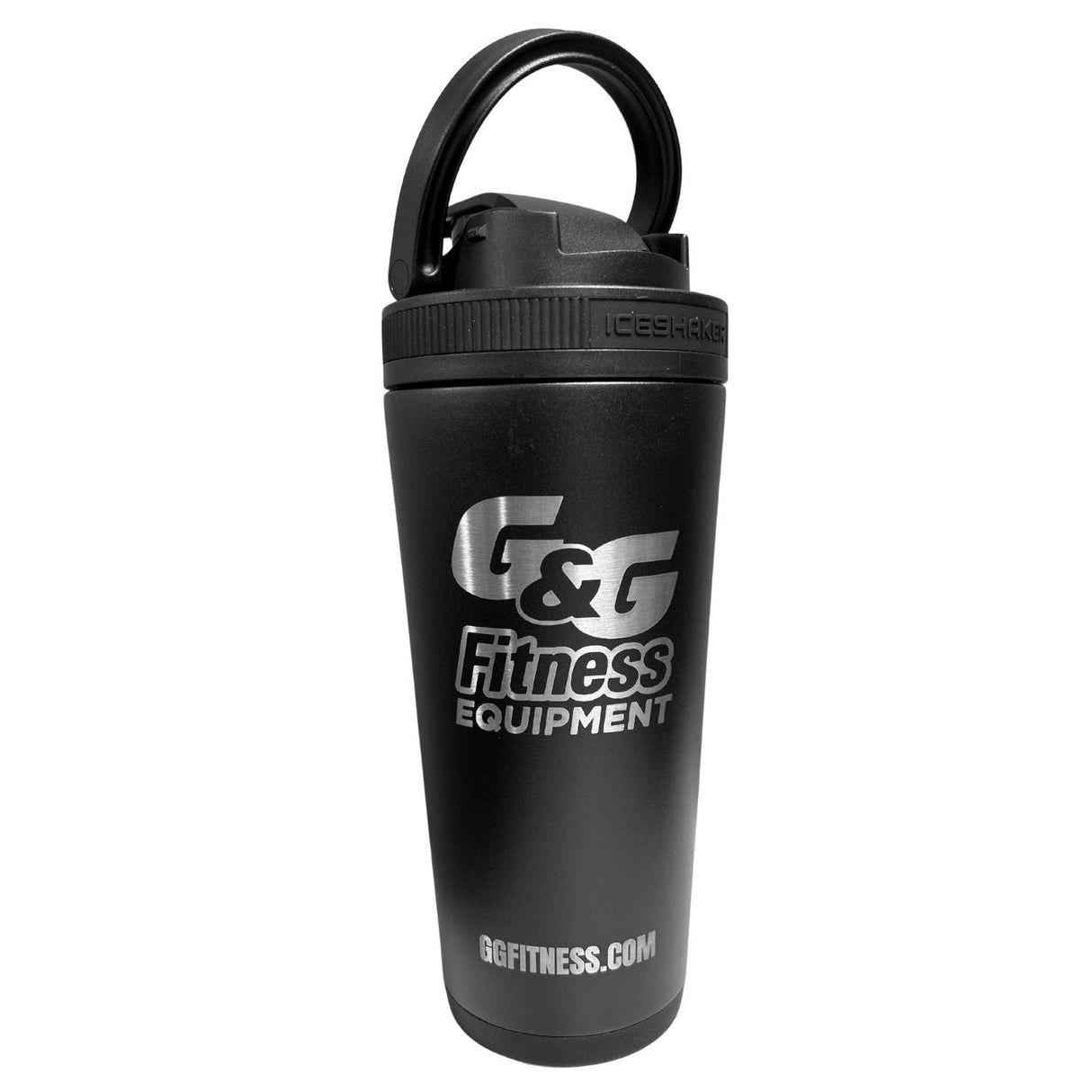 Ice Shaker w/ G&G Logo and Black Bands, 26oz G&G Fitness Equipment Miscellaneous, specialized equipment mats, ice shaker, wipes, lube-n-walk, chalk gronkfitness_g-g-26oz-black-ice-shaker-black-bands-w-g-g-logo_view-7