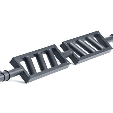 XM Fitness Black Steel Swiss Bar Angled G G Fitness Equipment