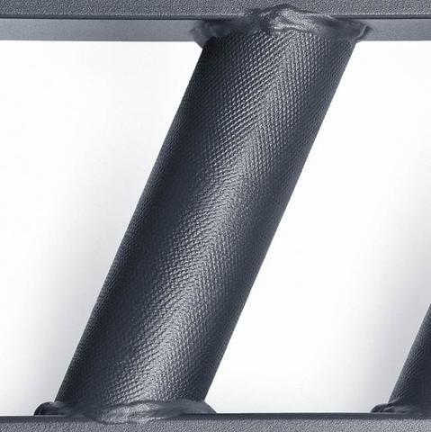 XM Fitness Black Steel Swiss Bar Angled G G Fitness Equipment