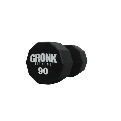 Dumbbell, 10 sided Urethane, Gronk, 90lb - Final Stock Gronk Fitness Products Dumbbells 10_Sided_GFP_DB-90_LB