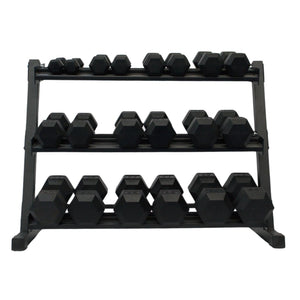 5-50 lb Dumbbell Set with Free Rack