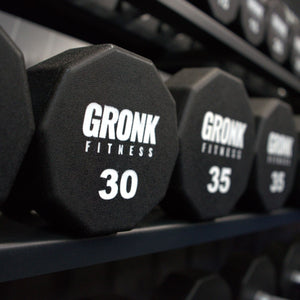 Gronk Fitness 10 Sided Urethane Dumbbells (5lb-75lb) - Discontinued
