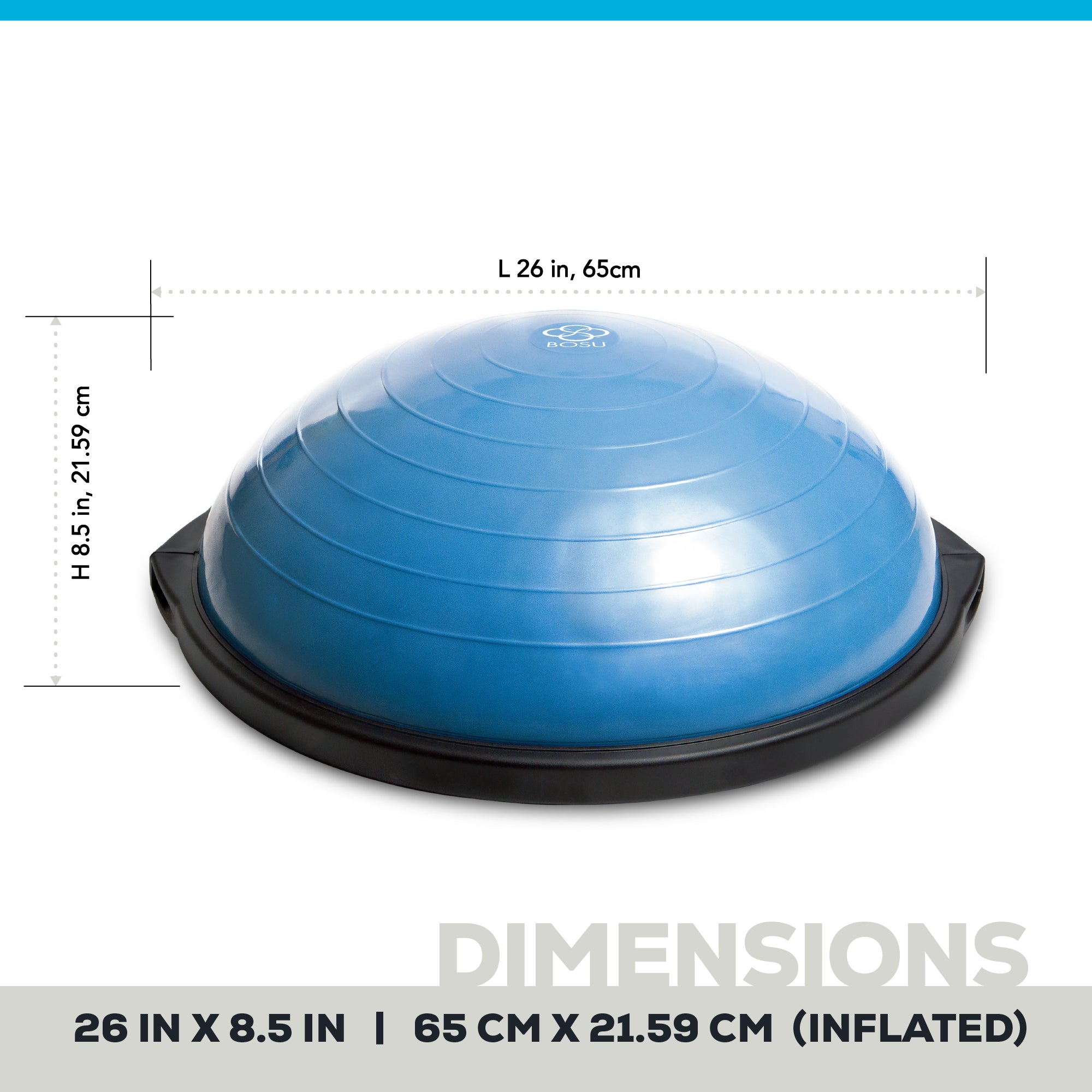 BOSU バランスボール 青 Bosu Home Balance Trainer, Blue XP 65cm – G&G Fitness Equipment