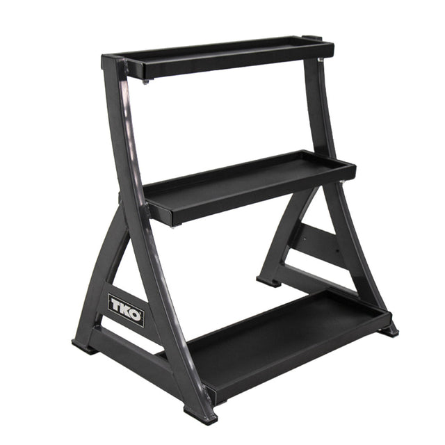 TKO - Three Tier Kettlebell Rack, Black TKO Dumbell racks, power block stand, plate and bar storage, kettlebell racks, ball racks 856KR3TierKettleBellRackalone_1024x1024_3a033bcc-62b6-4f2a-aeef-a3f18dcbddeb