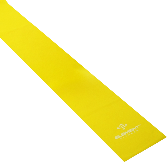 4IN PREMIUM RESISTANCE BANDS LEVEL 1-YELLOW Element Fitness Bands and tubing ELEMENT-ResistanceTapeBand-Yellow