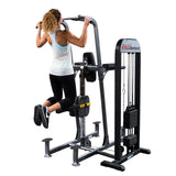 Body Solid FCD-STK Pro Select Weight Assist Chin-Up Dip, 310lb Body Solid Selectorized, single stack, assembly required FCD-STK-Cutout-Female-2015__54169.1735662094_b34798a5-ee2b-4d9d-b2f2-27572700282d