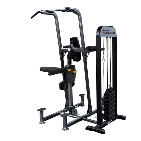 Body Solid FCD-STK Pro Select Weight Assist Chin-Up Dip Body Solid Home Gym, Small; Single stack or a-frame double stack (functional trainer). 5 functions or less FCD-STK-DSCF7911-Cutout_newlogo_V2__93610.1735662094