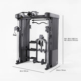 Inspire Series FT2 PRO Smith Functional Trainer Inspire Home Gym, labor intensive installation FT2-PRO_DIMENSIONS_1200x1200_1_1_itytwp_1840f423-1d80-4c57-a990-371d67b0da96