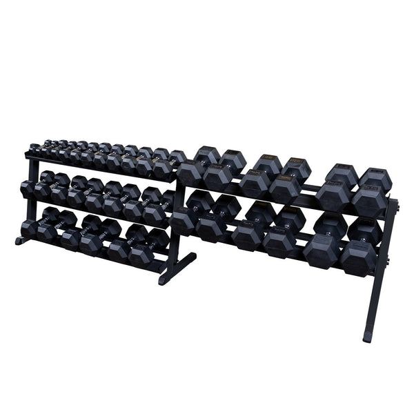 Body solid dumbbell rack black g g fitness equipment