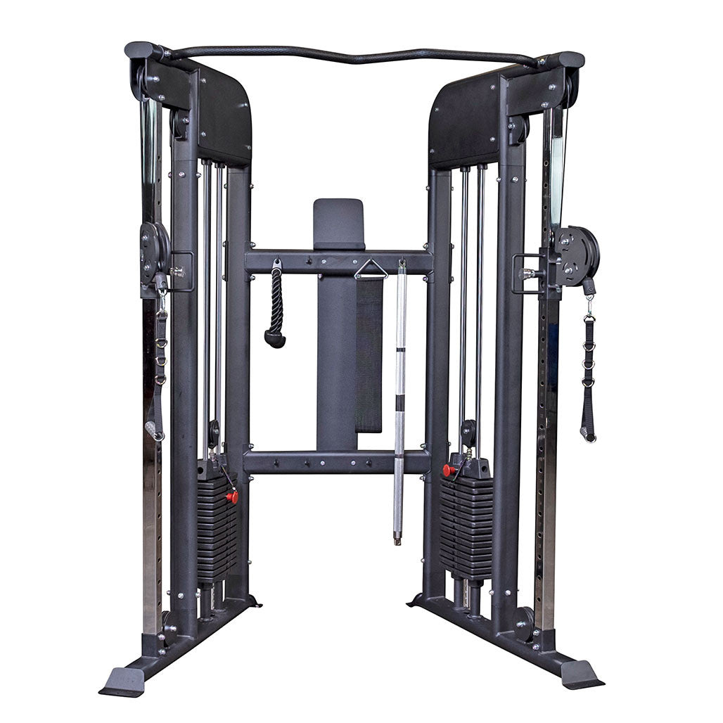 Body Solid - GFT100 Fucntional Trainer, 210lb Stack x2 Body Solid Home Gym, Small; Single stack or a-frame double stack (functional trainer). 5 functions or less GFT100_DSF4308-CUT__92484.1735917362