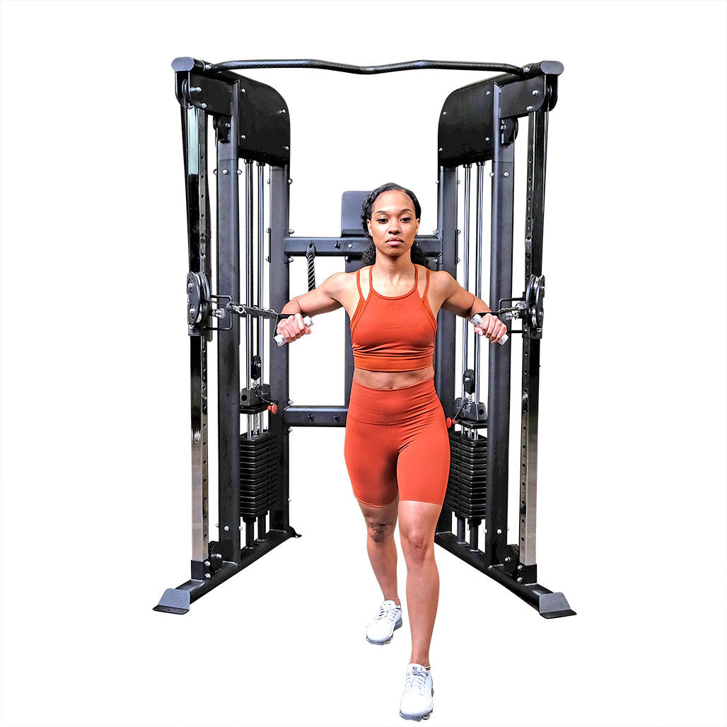 Body Solid - GFT100 Fucntional Trainer, 210lb Stack x2 Body Solid Home Gym, Small; Single stack or a-frame double stack (functional trainer). 5 functions or less GFT100_DSF4316-fade__97391.1735917362