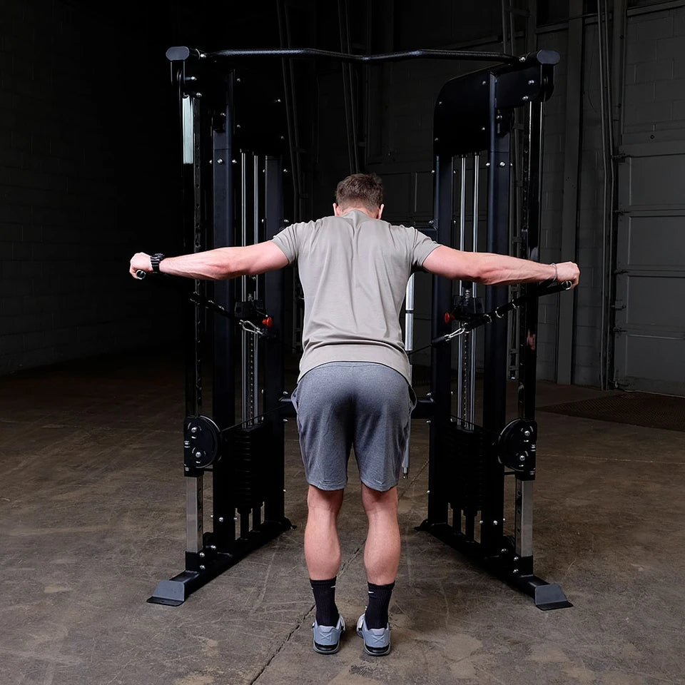 Body Solid GFT100 Functional Trainer, Stack x2 Body Solid Home Gym, Small; Single stack or a-frame double stack (functional trainer). 5 functions or less GFT100_DSF4323__75675.1735917362