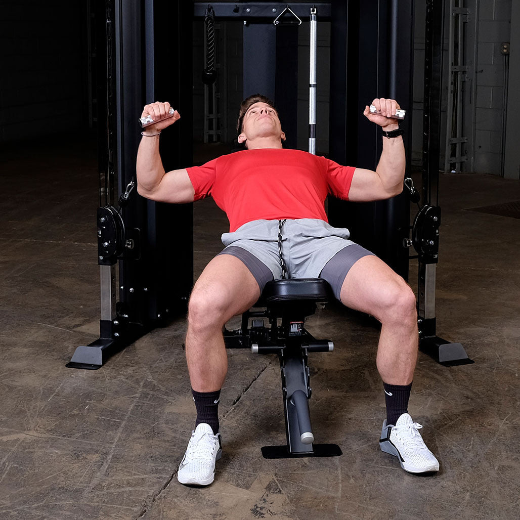 Body Solid - GFT100 Fucntional Trainer, 210lb Stack x2 Body Solid Home Gym, Small; Single stack or a-frame double stack (functional trainer). 5 functions or less GFT100_DSF4345__97392.1735917362