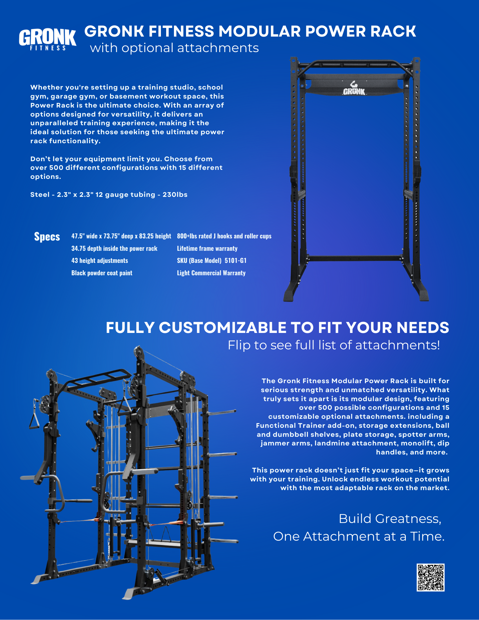 Gronk Fitness XPX Modular Power Rack – G&G Fitness Equipment