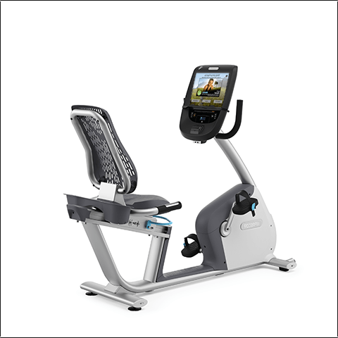 Precor - RBK885 Recumbent Bike, P82 Console, Silver - Final Stock Precor Bike; Recumbent Precor_RBK885_p82