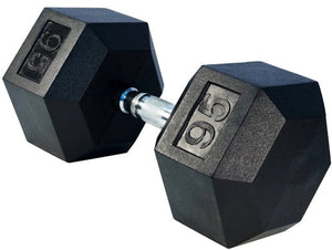 Hex Rubber Dumbbells