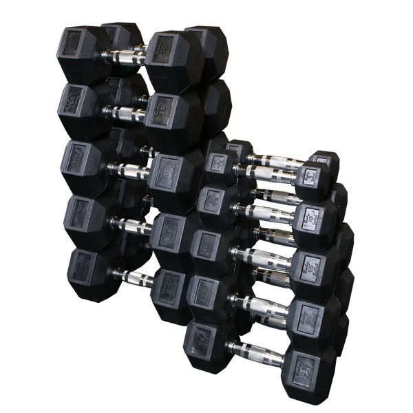 Body-Solid Rubber Hex Dumbbells (SDRS550)