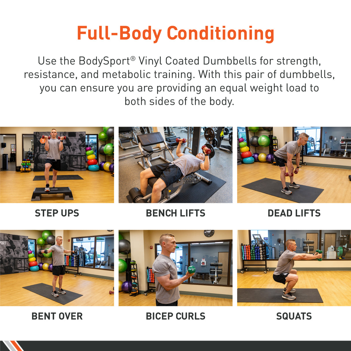 Elivate Body Sport Vinyl Dumbbells Elivate Variant(s) - LBWeight W-BDSVDB-3_61f925c6-d12f-4a1d-8980-bf72347657c1