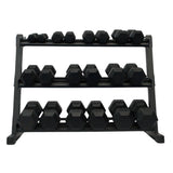 Gronk Fitness 3-Tier Dumbbell Storage Rack Gronk Fitness Products Dumbell racks, power block stand, plate and bar storage, kettlebell racks, ball racks gronkfitness_3-tier-dumbbell-storage-rack_view-4_360b3088-d6e9-4608-a7bb-be86c042279a