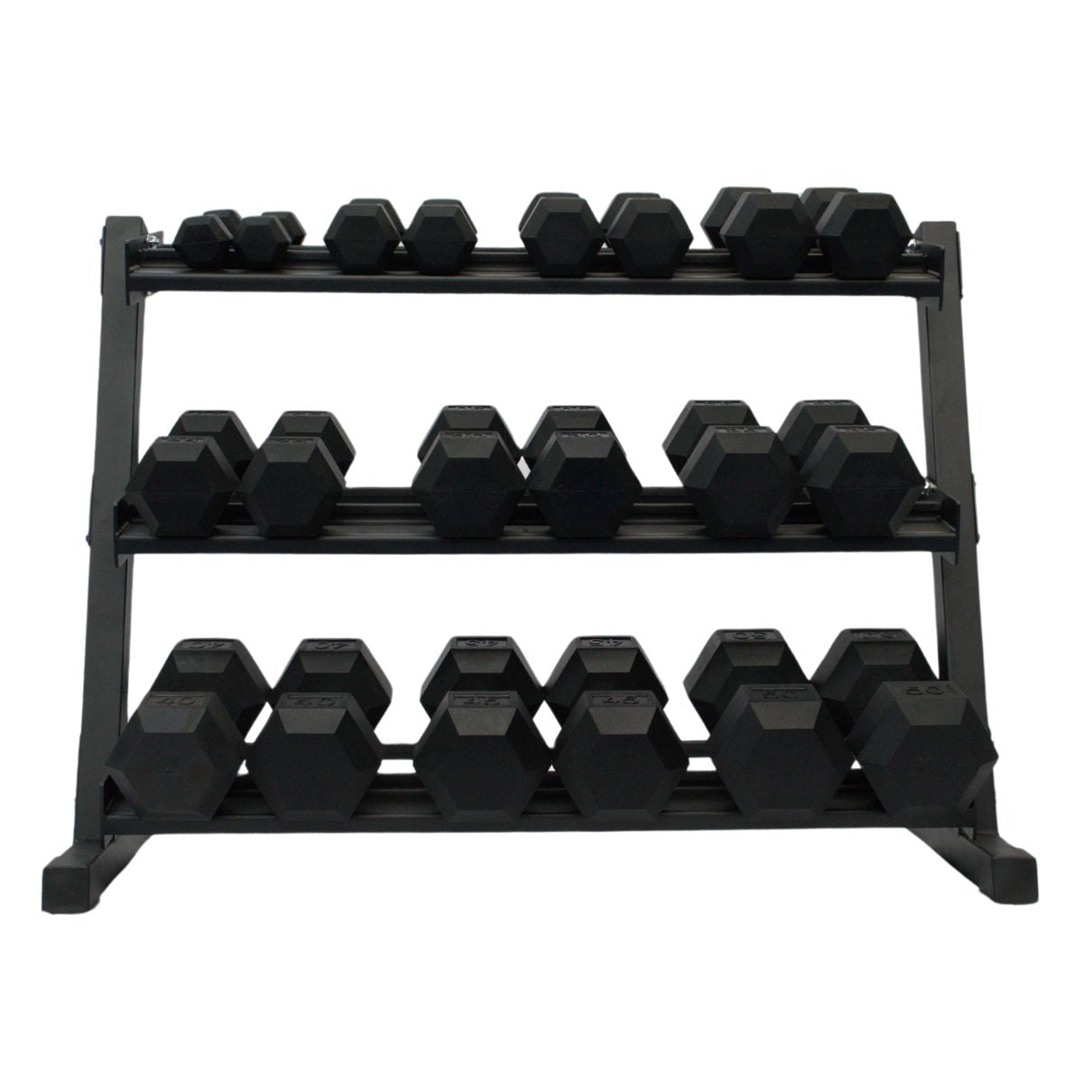 Gronk Fitness 3-Tier Dumbbell Storage Rack Gronk Fitness Products Dumbell racks, power block stand, plate and bar storage, kettlebell racks, ball racks gronkfitness_3-tier-dumbbell-storage-rack_view-4_e1364762-e140-479d-b39f-80d180ef7395