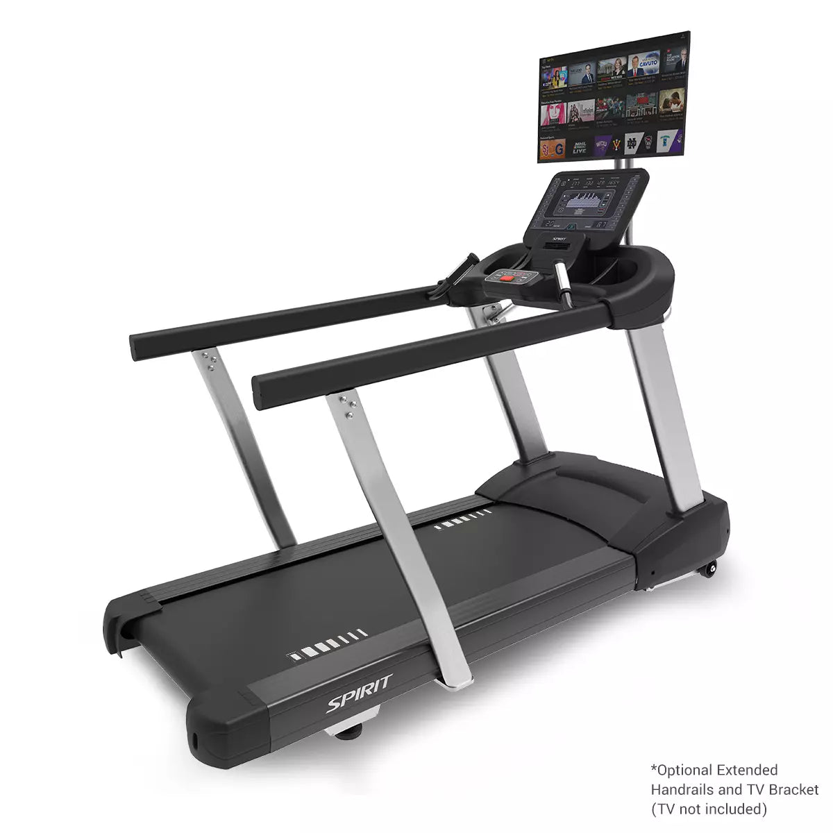 Spirit CT800 Treadmill | Black Spirit Treadmill; Commercial Frame Residential r_34_rear_view_tv-2_jpg_5f30232e-0759-4658-85fb-e2497fe84e93