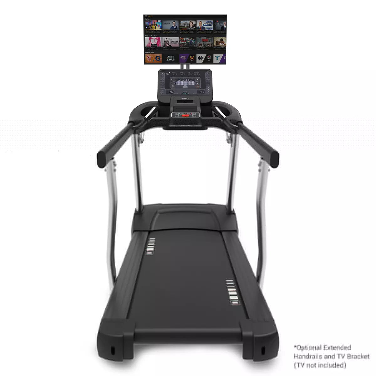 Spirit CT800 Treadmill | Black Spirit Treadmill; Commercial Frame Residential rear_view_tv_jpg_7530adfe-1b36-4fa3-88c8-6e103ea5474b