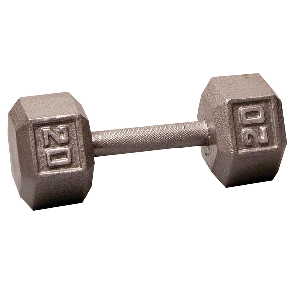 Body Solid Iron Hex Standard Dumbbell Gray G G Fitness Equipment