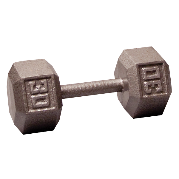 Body Solid Iron Hex Standard Dumbbell Gray G G Fitness Equipment