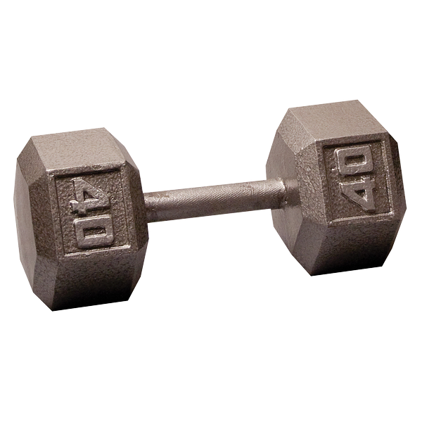 Body Solid Iron Hex Standard Dumbbell Gray G G Fitness Equipment